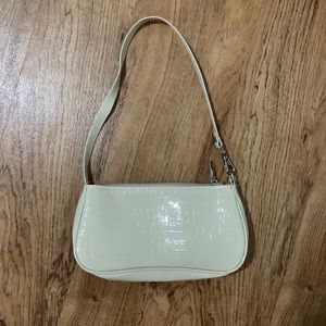 Beige mini bag. Croc print. Barely used